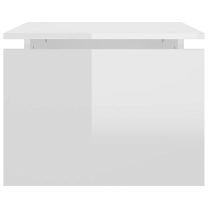 Mesa de centro 68x50x38 cm derivados madeira branco brilhante