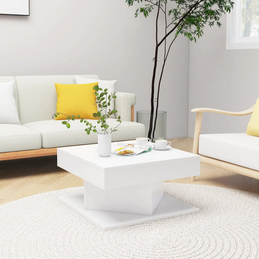 Mesa de centro 57x57x30 cm derivados de madeira branco