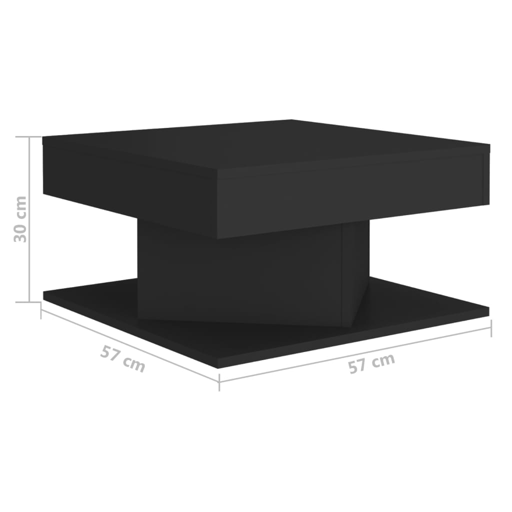 Mesa de centro 57x57x30 cm derivados de madeira preto
