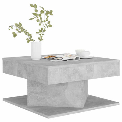 Mesa de centro 57x57x30 cm derivados de madeira cinza cimento