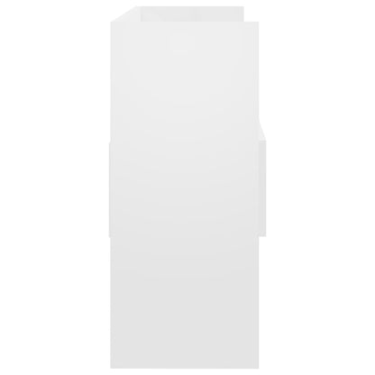 Aparador 105x30x70 cm derivados de madeira branco brilhante