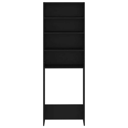 Armário para máquina de lavar roupa 64x24x190 cm preto