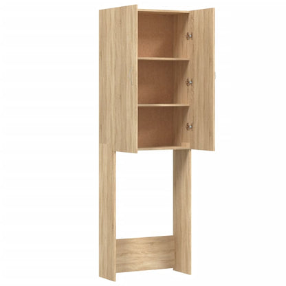 Armário máquina lavar roupa 64x25,5x190 cm carvalho sonoma
