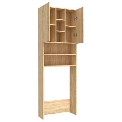 Armário máquina lavar roupa 64x25,5x190 cm carvalho sonoma
