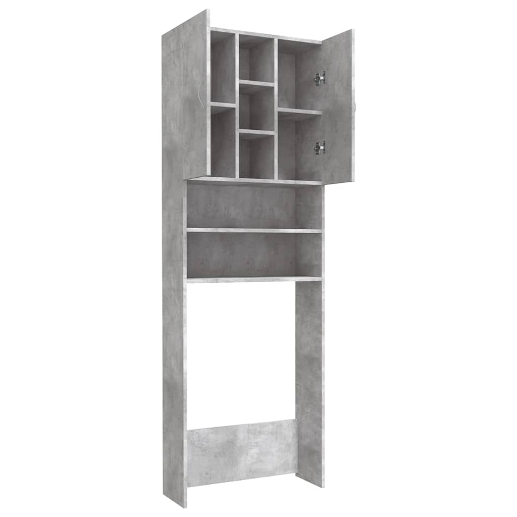 Armário máquina de lavar roupa 64x25,5x190 cm cinzento-cimento