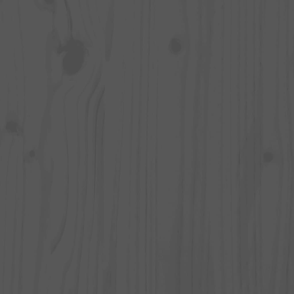 Armário de apoio 60x36x65 cm madeira de pinho maciça cinzento