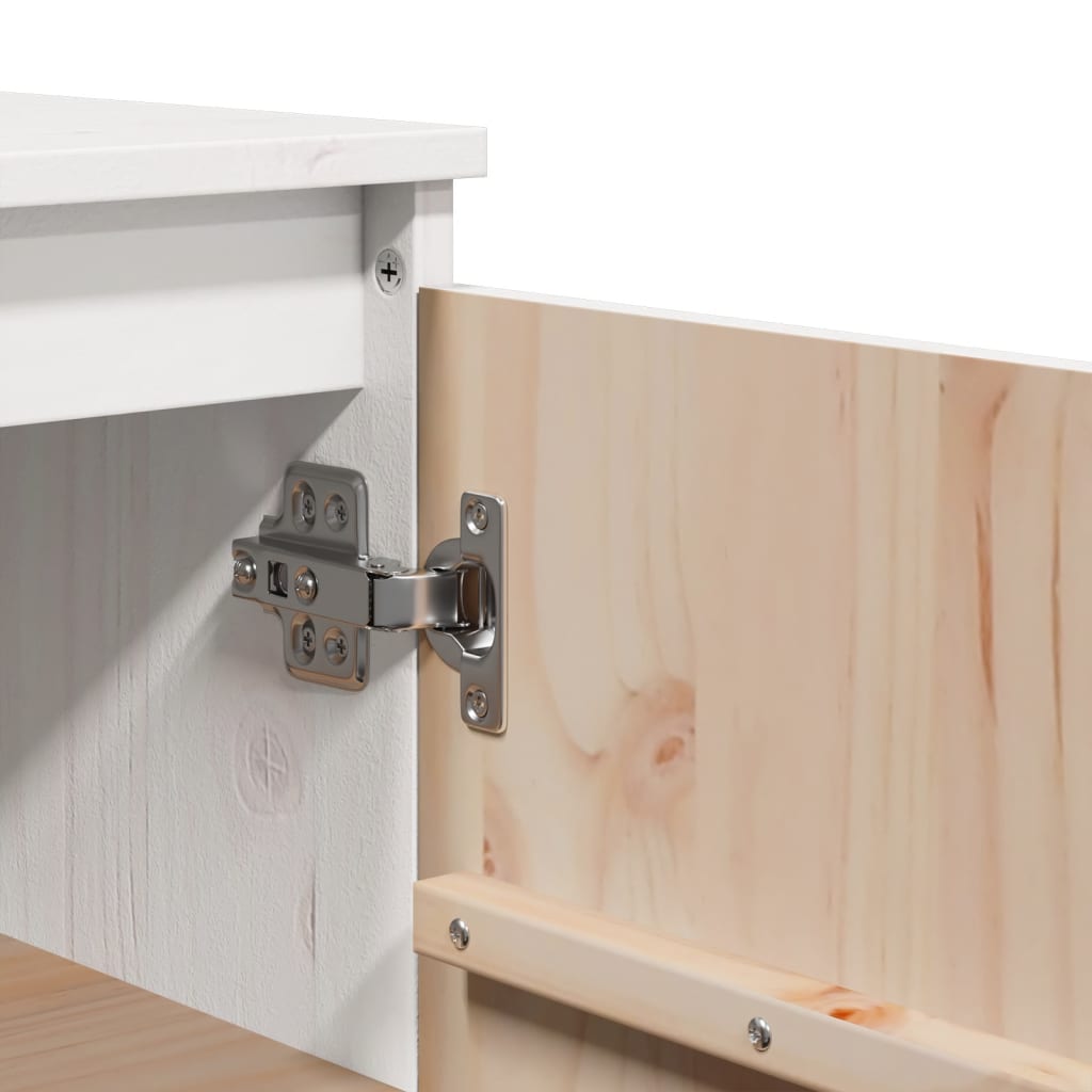 Aparador pinho maciço 60x36x84 cm branco