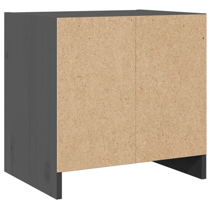 Mesas de cabeceira 2 pcs 40x30,5x40 cm pinho maciço cinzento