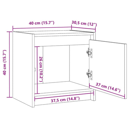 Mesas de cabeceira 2 pcs 40x30,5x40 cm pinho maciço cinzento