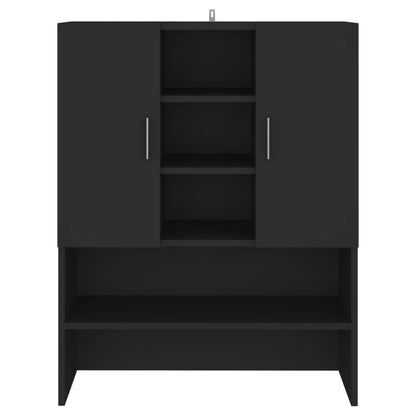 Armário máquina de lavar 70,5x25,5x90 cm preto