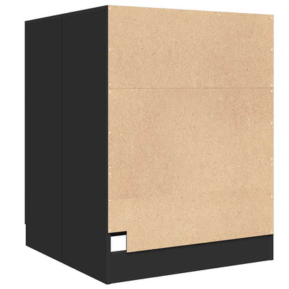 Armário para máquina de lavar roupa 71x71,5x91,5 cm preto