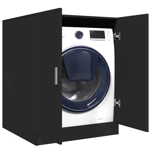 Armário para máquina de lavar roupa 71x71,5x91,5 cm preto