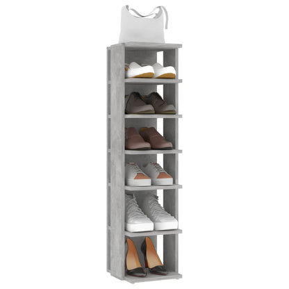 Armários para sapatos 2 pcs 27,5x27x102 cm cinzento-cimento