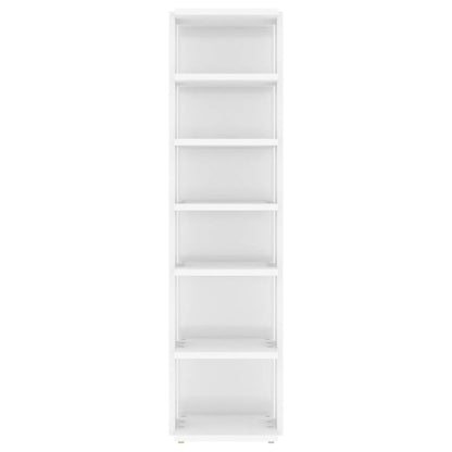 Armários para sapatos 2 pcs 27,5x27x102 cm branco brilhante