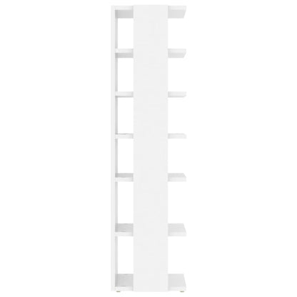 Armários para sapatos 2 pcs 27,5x27x102 cm branco brilhante