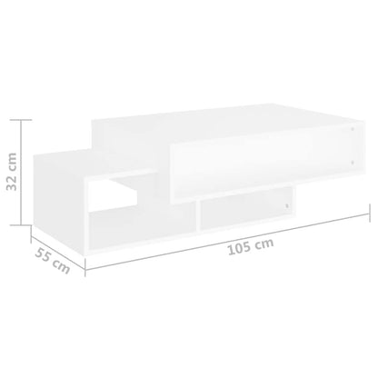 Mesa de centro 105x55x32 cm derivados de madeira branco