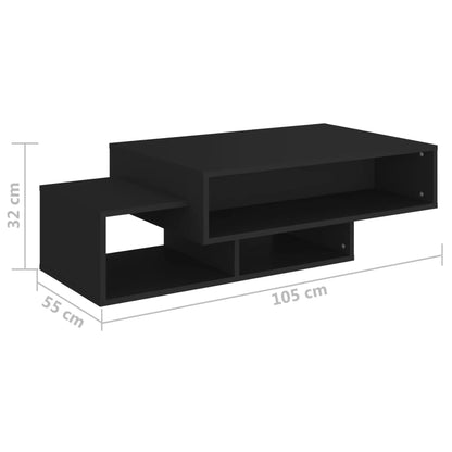 Mesa de centro 105x55x32 cm derivados de madeira preto