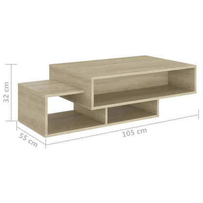 Mesa de centro 105x55x32cm derivados de madeira carvalho sonoma