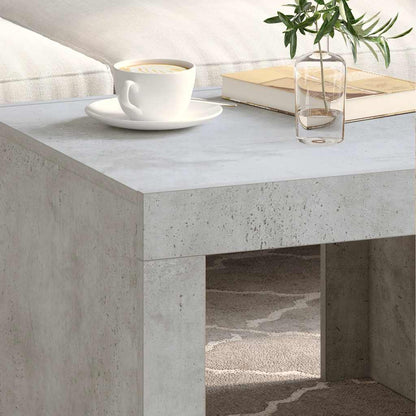 Mesa de centro 50x50x35 cm derivados de madeira cinzento sonoma
