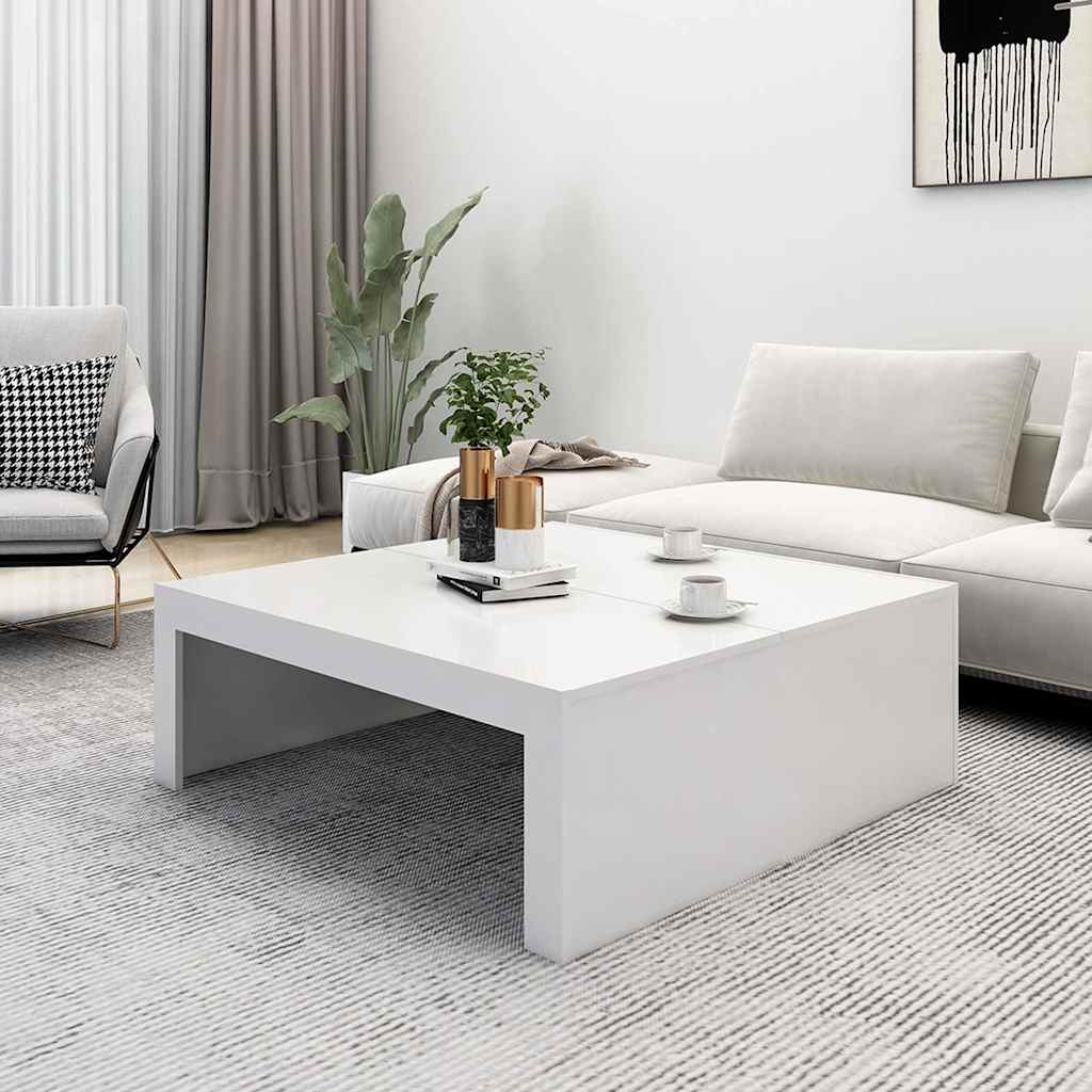 Mesa de centro 100x100x35 cm derivados de madeira branco