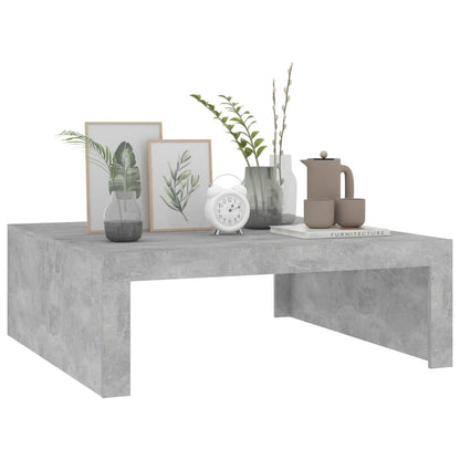 Mesa de centro 100x100x35 cm derivados madeira cinzento cimento