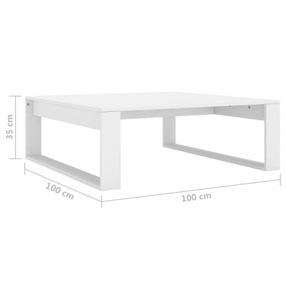 Mesa de centro 100x100x35 cm derivados de madeira branco