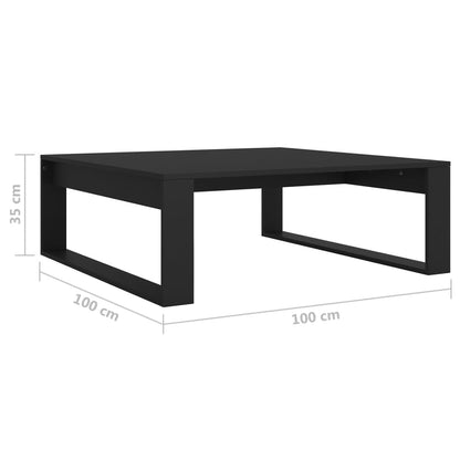 Mesa de centro 100x100x35 cm derivados de madeira preto
