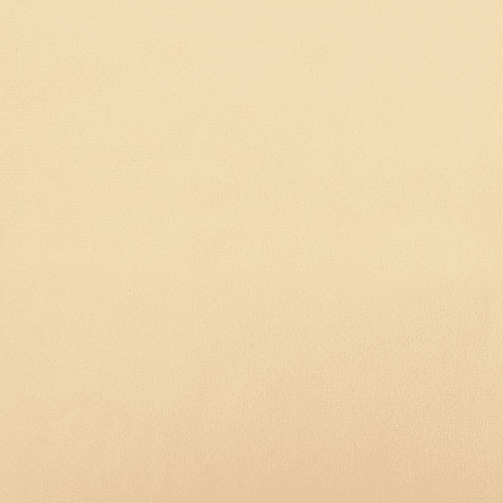 Sofá-cama 2 lugares com duas almofadas veludo cor creme