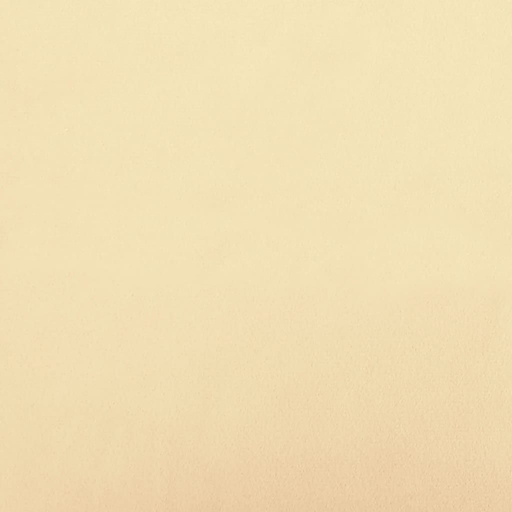 Apoio de pés 78x56x32 veludo cor creme