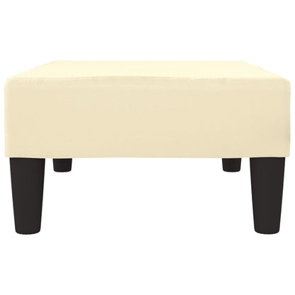 Apoio de pés 78x56x32 couro artificial cor creme