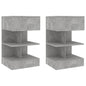 Mesas de cabeceira 2 pcs 40x35x65 cm cinzento cimento