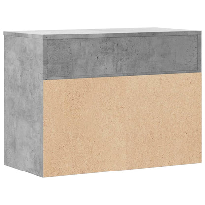Banco sapateira 60x30x45 cm derivados madeira cinzento cimento