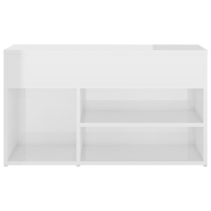 Banco sapateira 80x30x45 cm derivados madeira branco brilhante