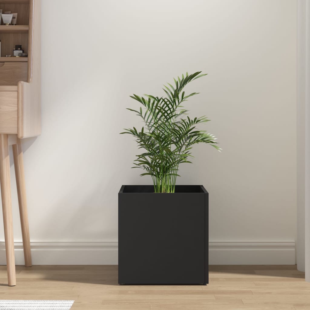 Vaso/floreira 40x40x40 cm derivados de madeira preto