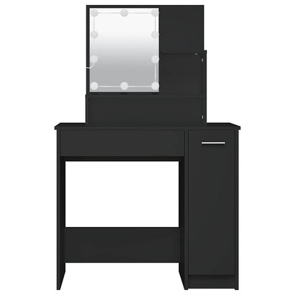 Toucador com luzes LED 86,5x35x136 cm preto