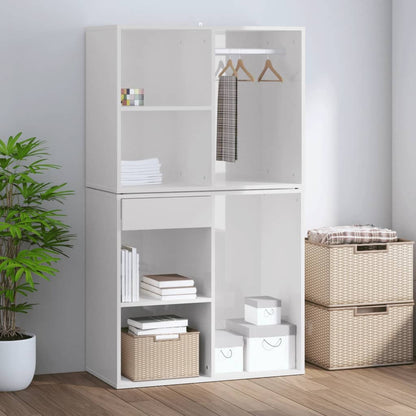 Toucador 80x40x65 cm derivados de madeira Branco brilhante