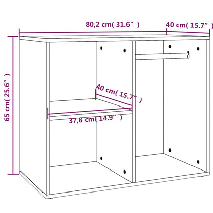 Toucador 80x40x65 cm derivados de madeira Branco brilhante