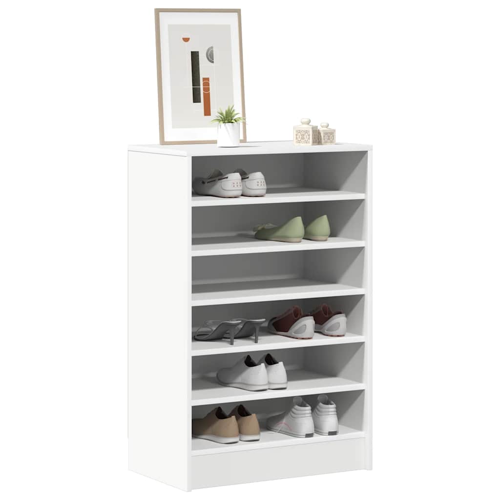 Armário para sapatos 60x35x92 cm derivados de madeira branco
