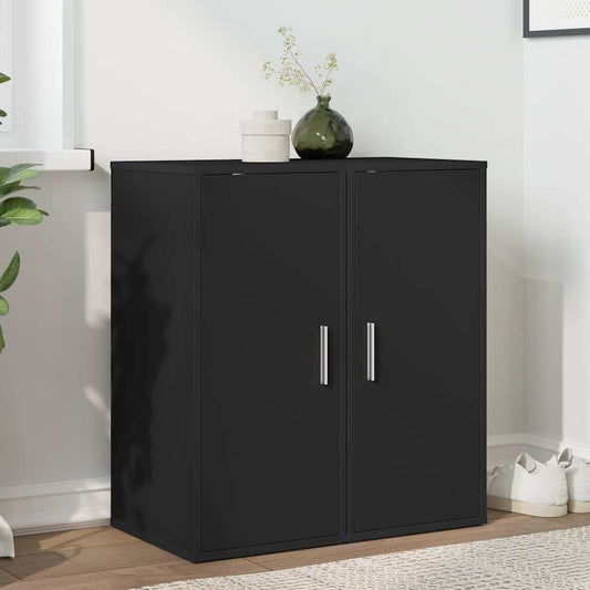 Sapateiras 2 pcs 32x35x70 cm contraplacado preto