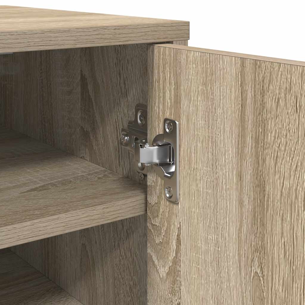 Sapateiras 2 pcs 32x35x70 cm contraplacado cor carvalho sonoma