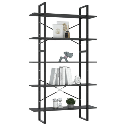 Estante com 5 prateleiras 100x30x175cm derivados madeira cinza