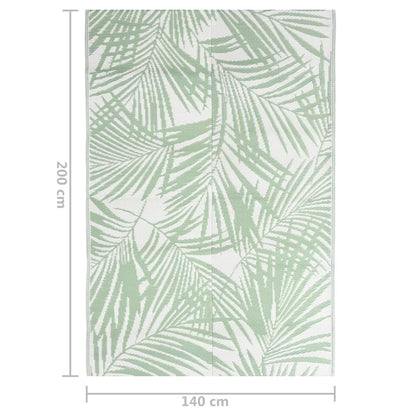 Tapete de exterior 140x200 cm ARAKIL PP verde
