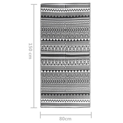 Tapete de exterior 80x150 cm ARAKIL PP preto