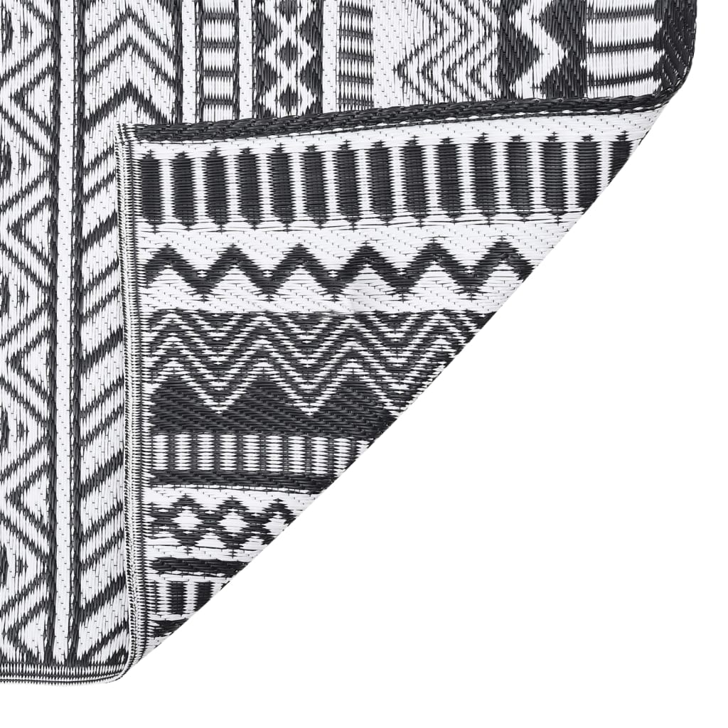 Tapete de exterior 160x230 cm ARAKIL PP preto