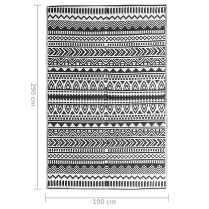Tapete de exterior 190x290 cm ARAKIL PP preto