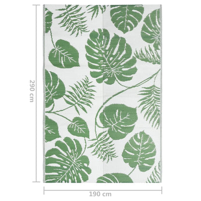Tapete de exterior 190x290 cm ARAKIL PP verde