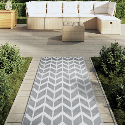 Tapete de exterior 80x250 cm ARAKIL PP cinzento