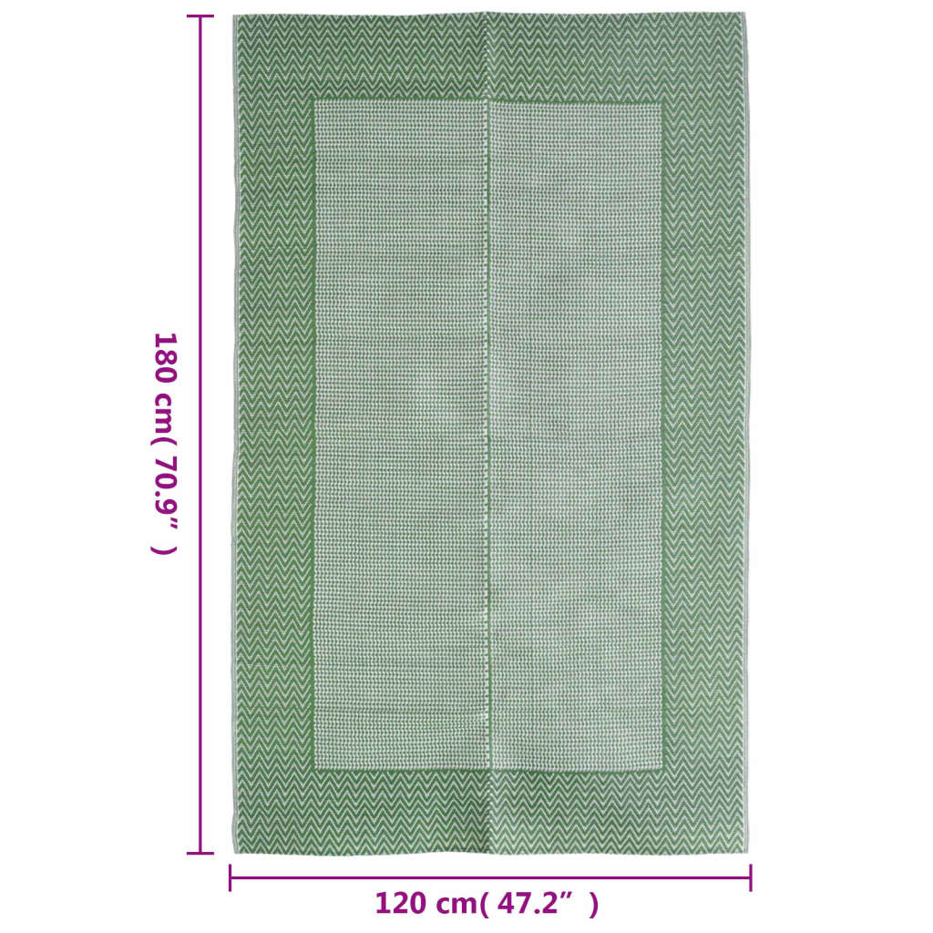 Tapete de exterior 120x180 cm ARAKIL PP verde
