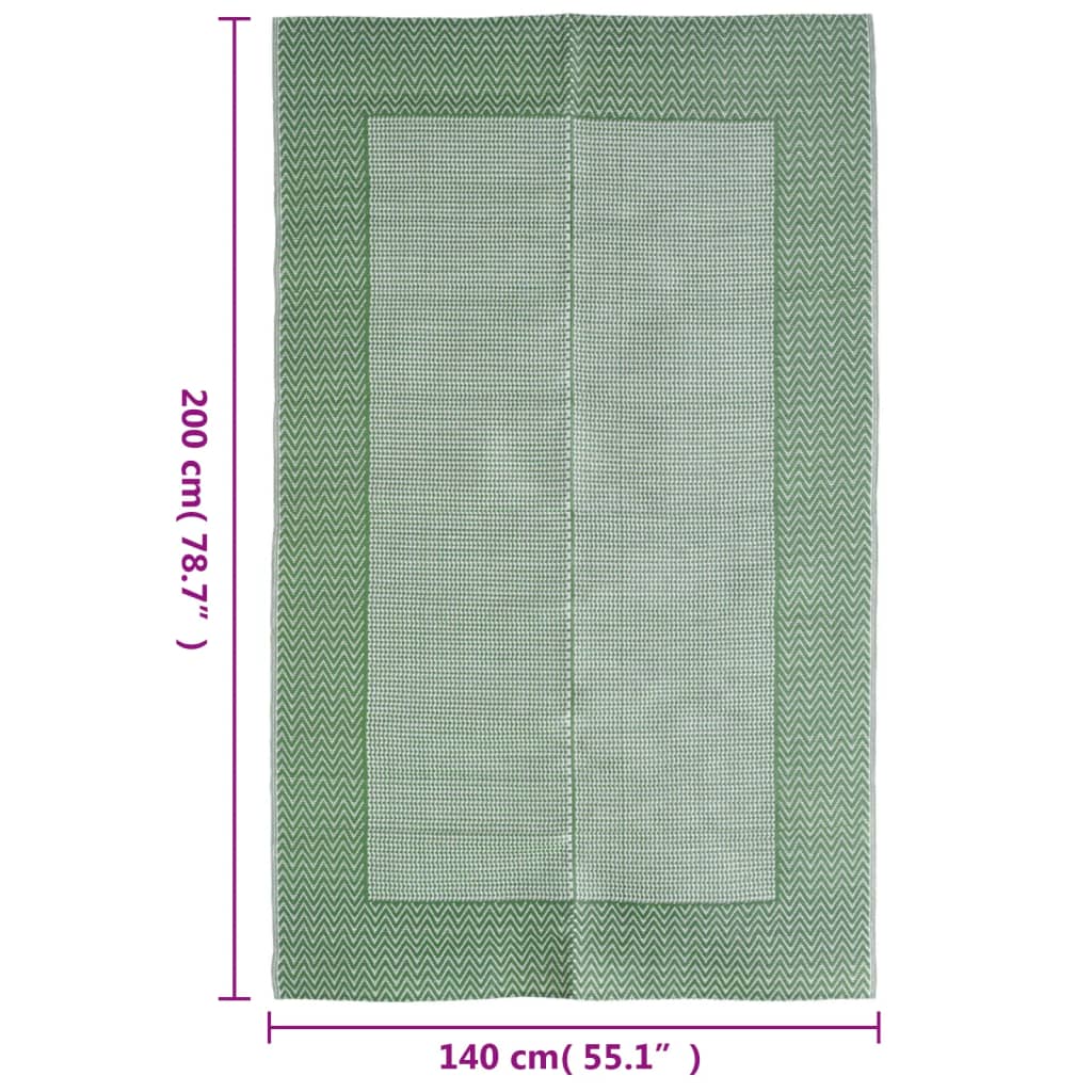 Tapete de exterior 140x200 cm ARAKIL PP verde