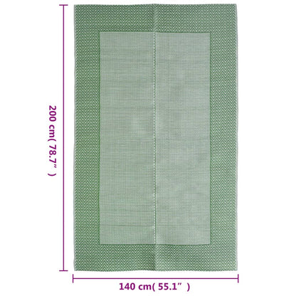 Tapete de exterior 140x200 cm ARAKIL PP verde